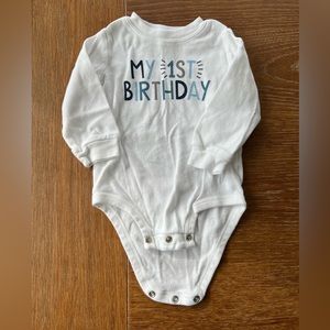 12m birthday boy onesie